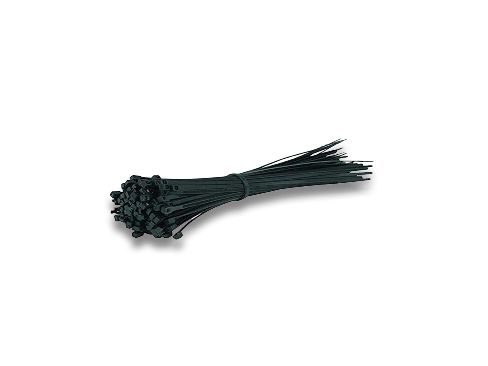 Black 370mm x 4.8mm Cable Ties Side View