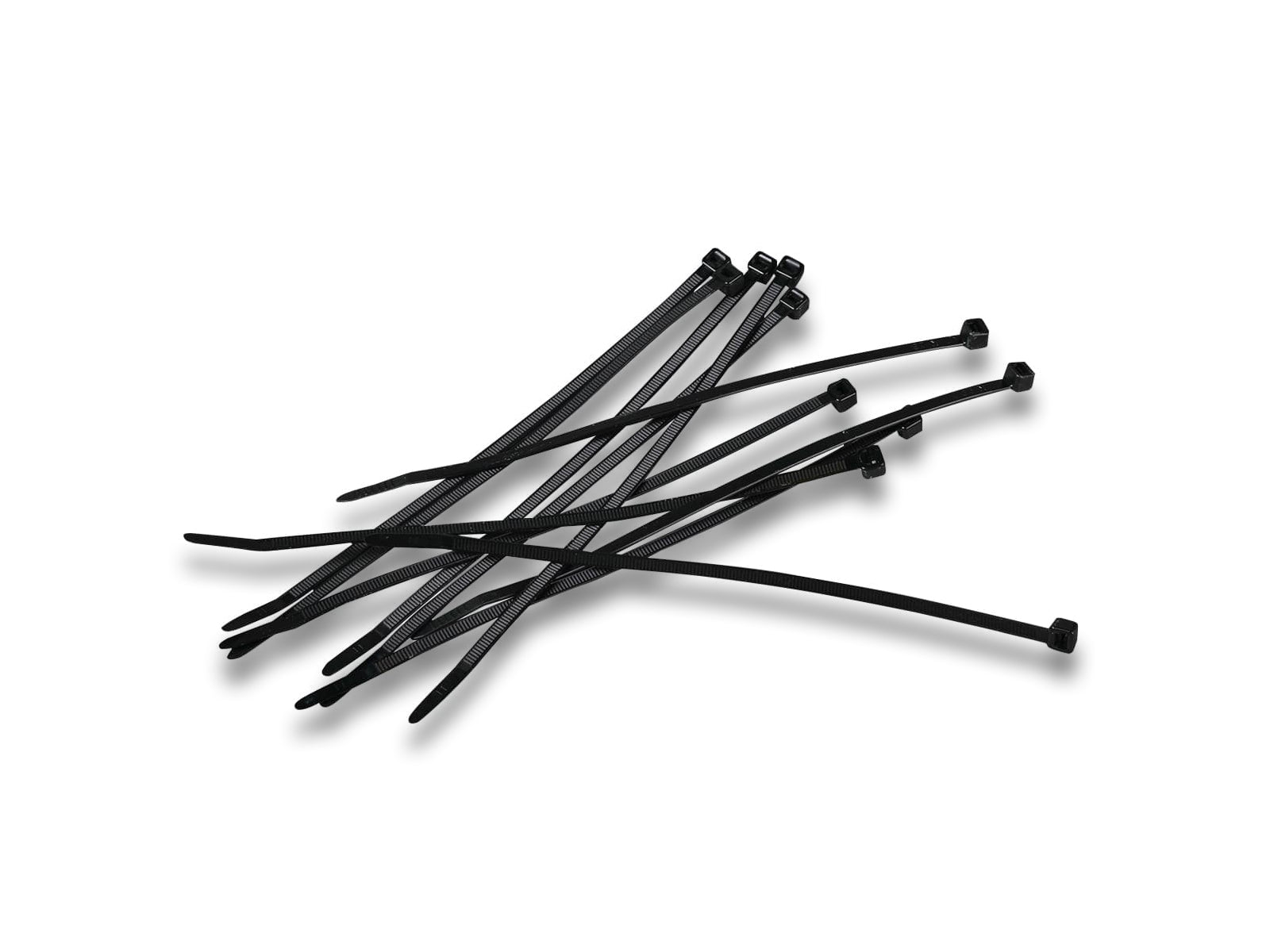Black 370mm x 4.8mm Cable Ties Overhead View