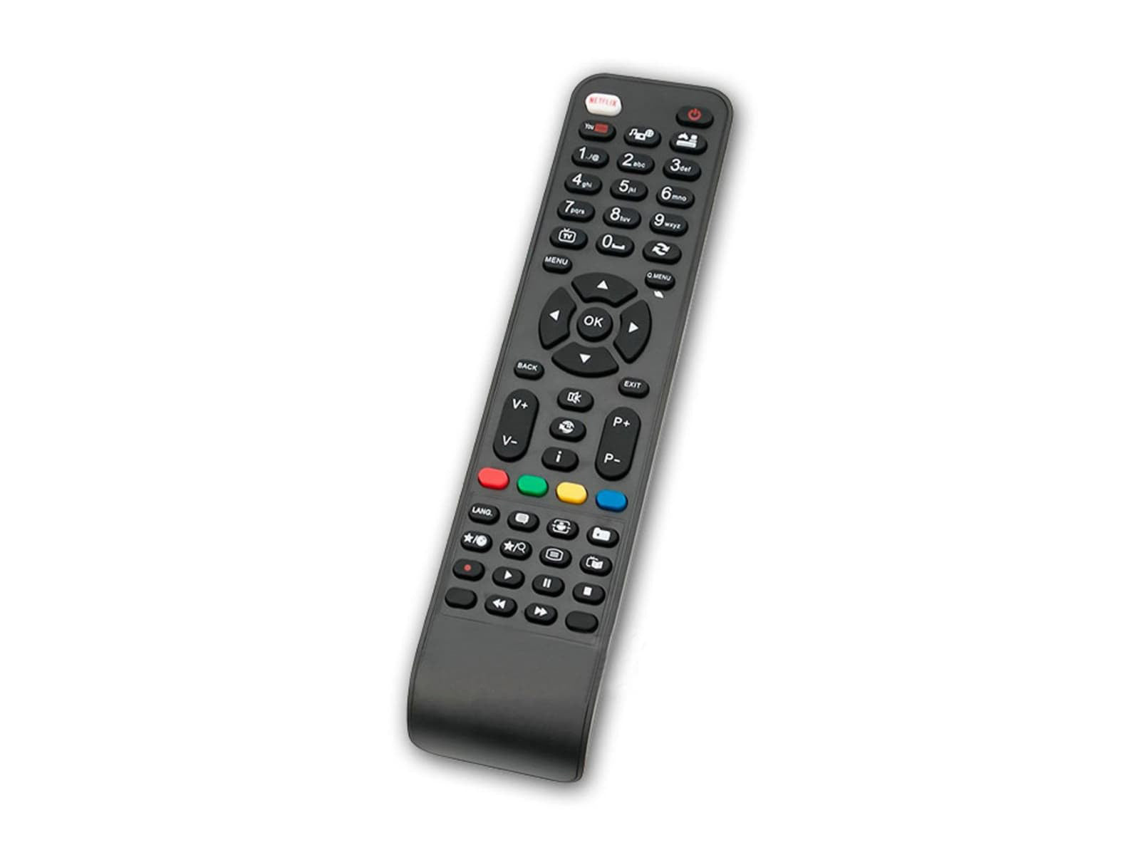 Replacement Remote Control Compatible with FINLUX Universal TV's Front Side View