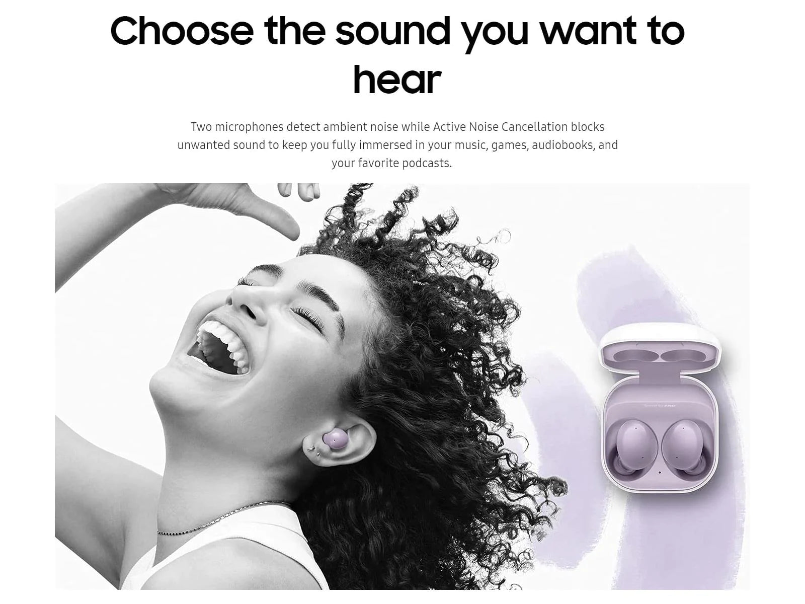 Choose the sound you want to hear with Samsung Galaxy Buds 2
