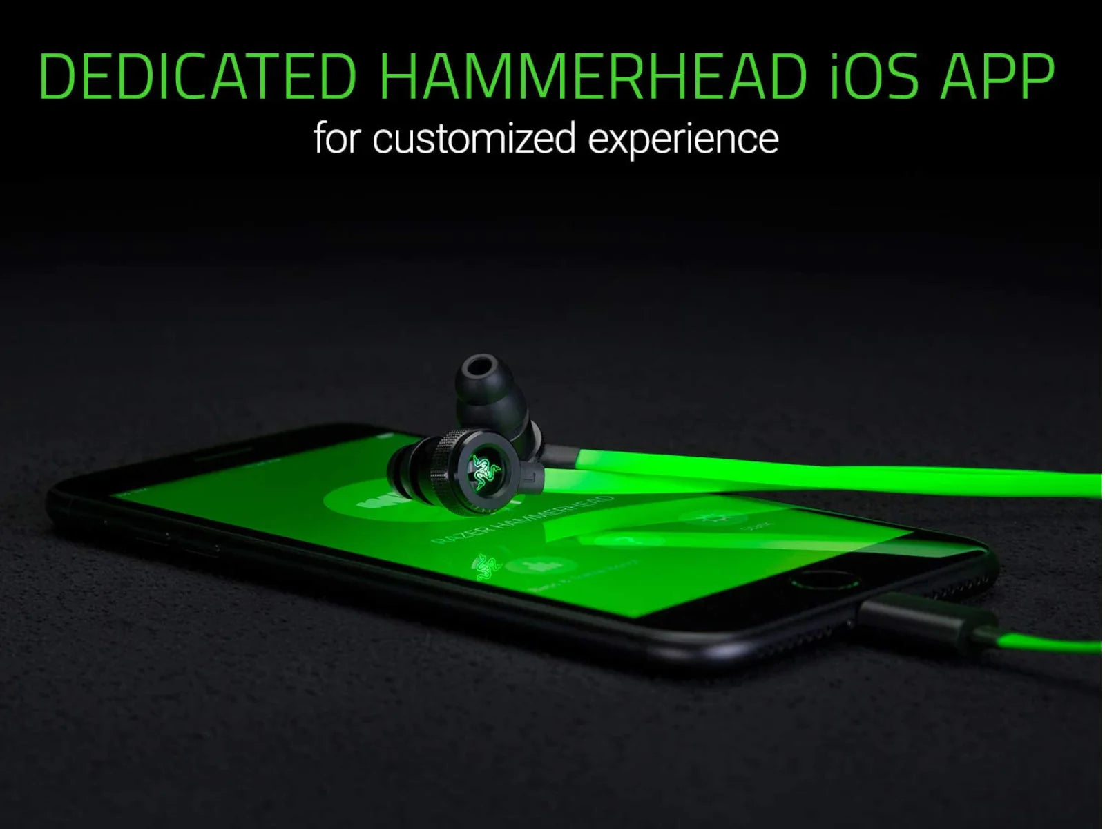 Dedicated Hammerhead iOS APP for customised experience with Razer Hammerhead Lightning In Ear Earphones