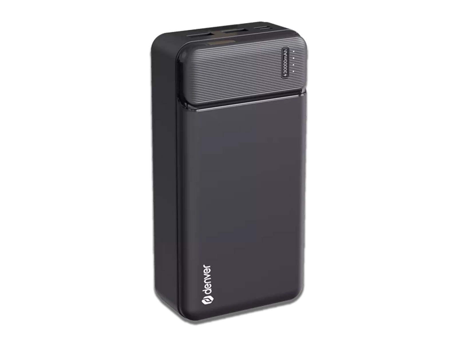 Denver - Denver® High Capacity Portable Charger 10,000mAh - 30,000mAh
