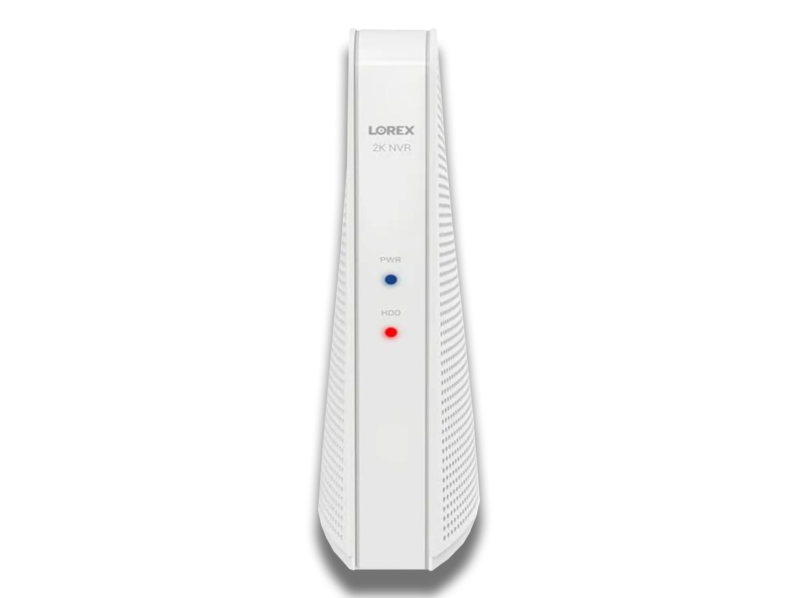 Image shows the frount veiw of the lorex nvr on a white background