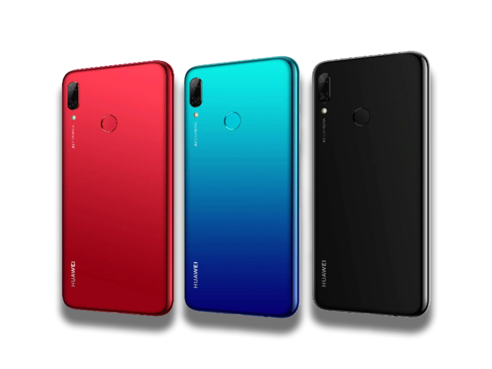 Image shows all three colours of the Huawei Nova Lite 3