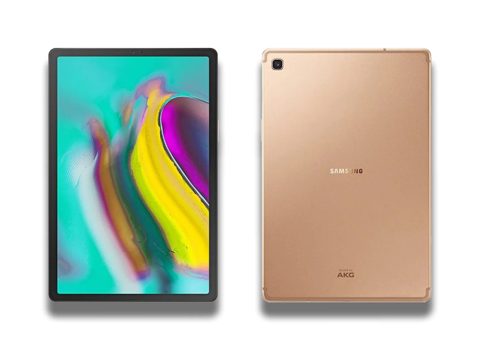 Image-of-the-back-and-front-of-the-gold-samsung-galaxy-tab-s5e-lte-tablet-on-the-white-background