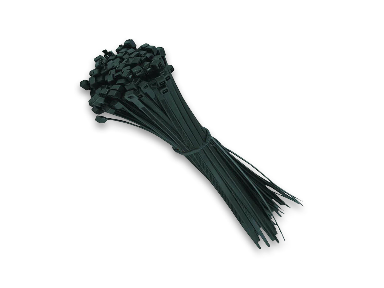 Black 370mm x 4.8mm Cable Ties Front View