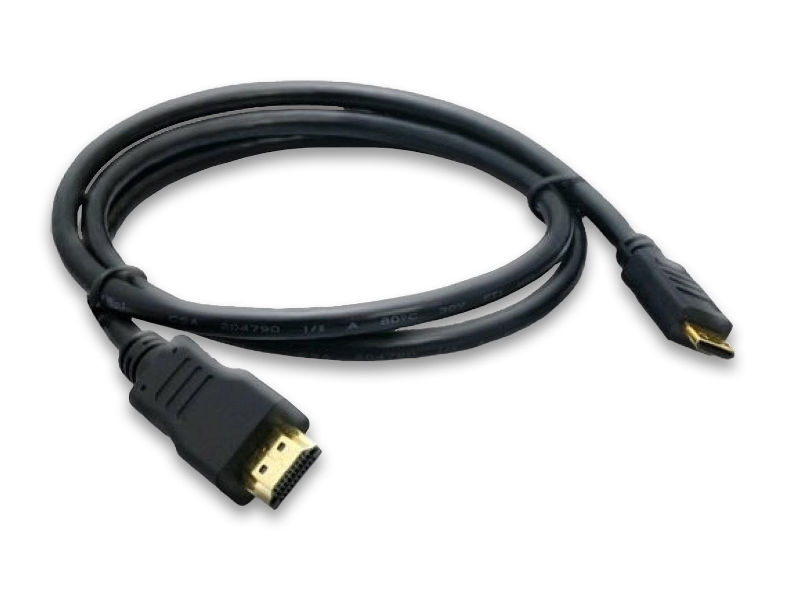 HDMI To Mini Male Cable Rolled Up