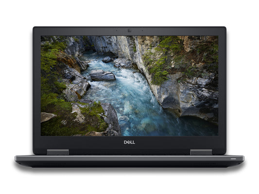 Front view of an opened laptop Dell precision 7730