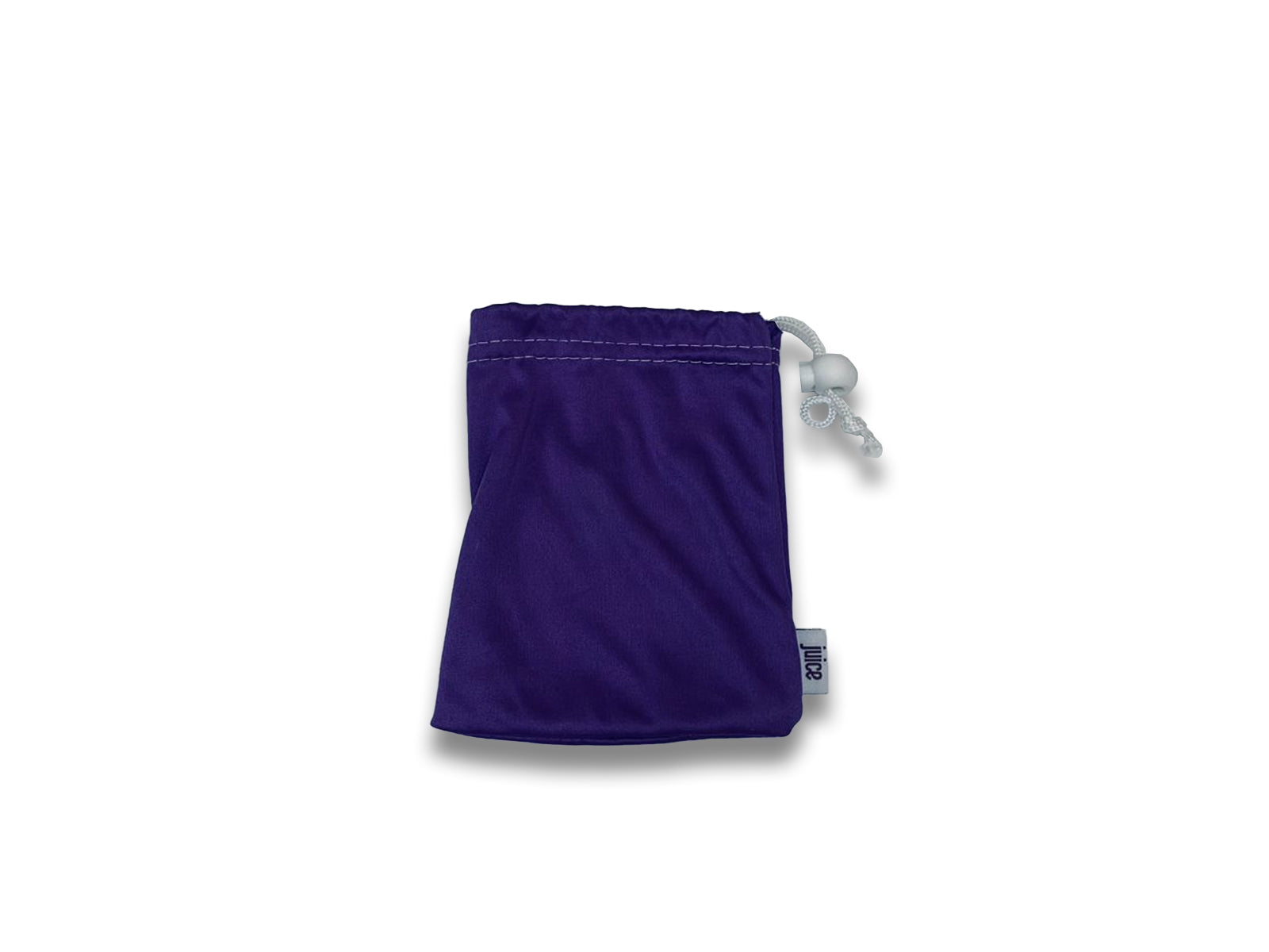 Image shows juice pouch that holds the charger and cable on white background