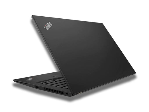 Angled view of the back of the  Lenovo ThinkPad T480s