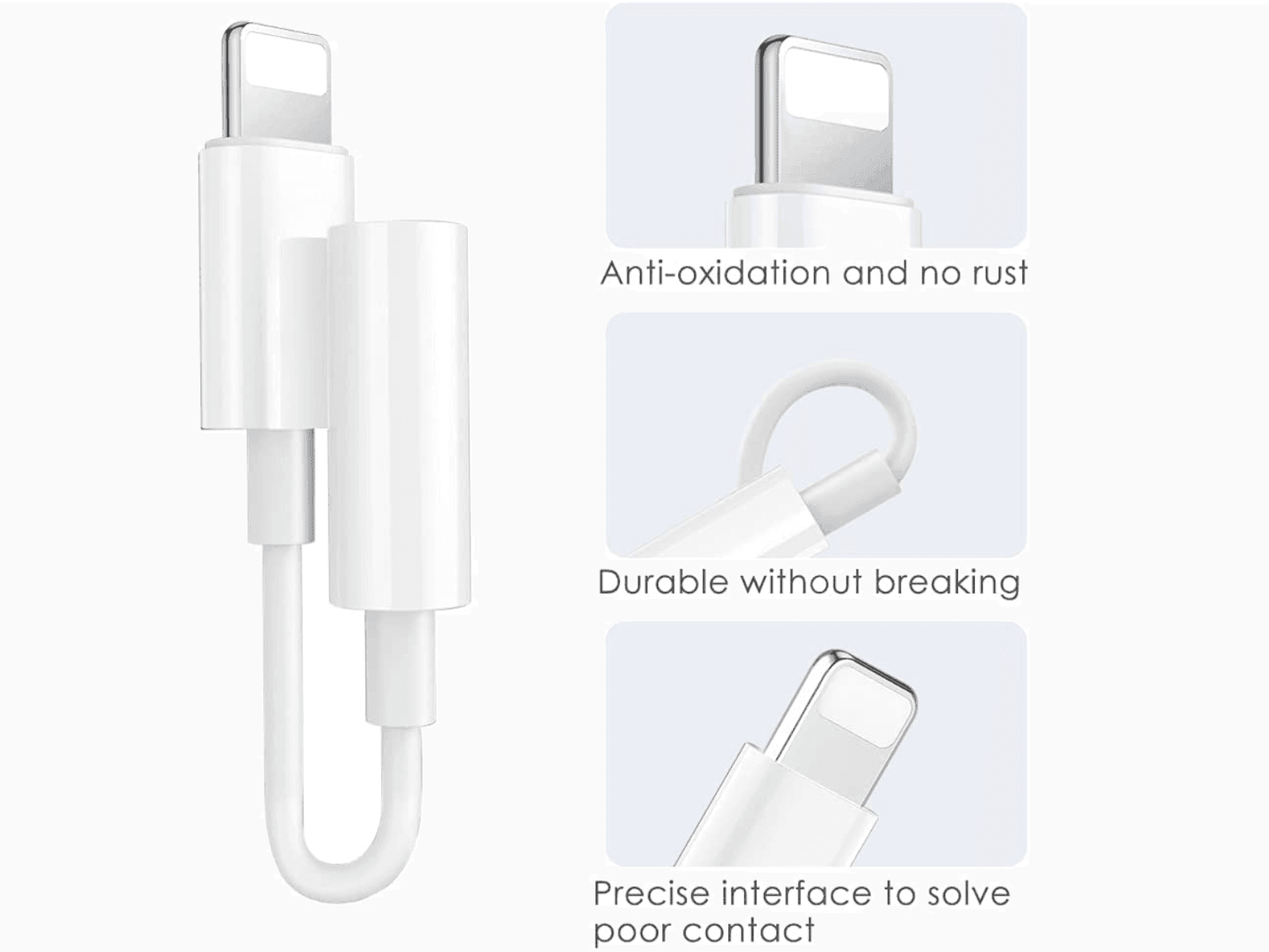 TekEir - Lightning To Aux 3.5mm Headphone Adapter