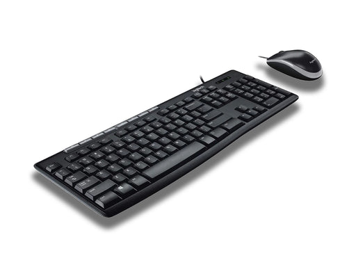 Angled overhead view of the Logitech MK200 Combo Keyboard & Mouse