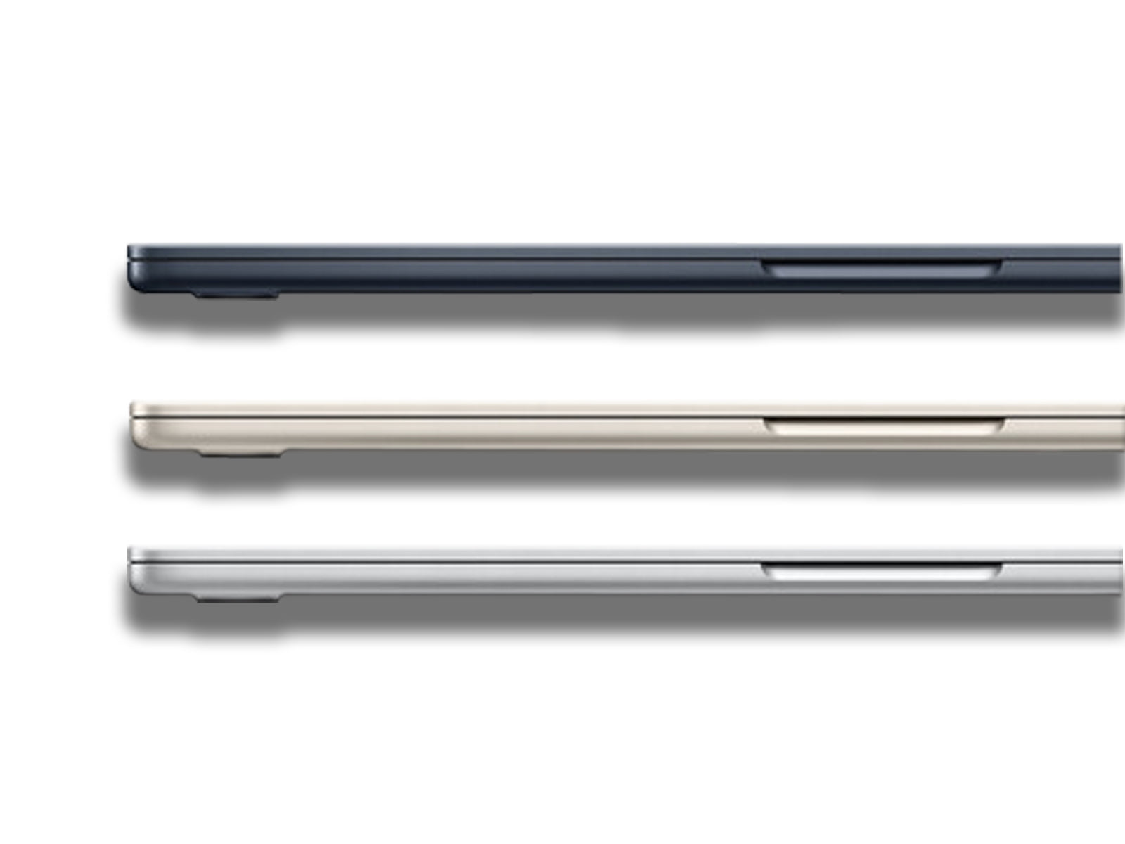 Apple MacBook Air 2023 In Midnight, Silver, And Starlight Side