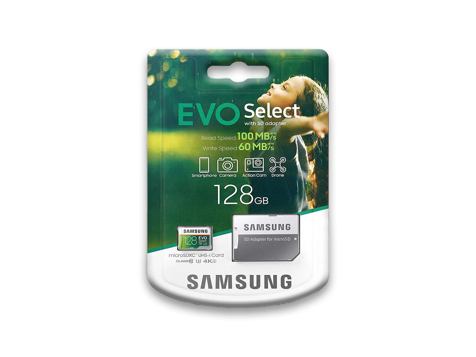 MicroSD 128GB Card With SD Adapter Box