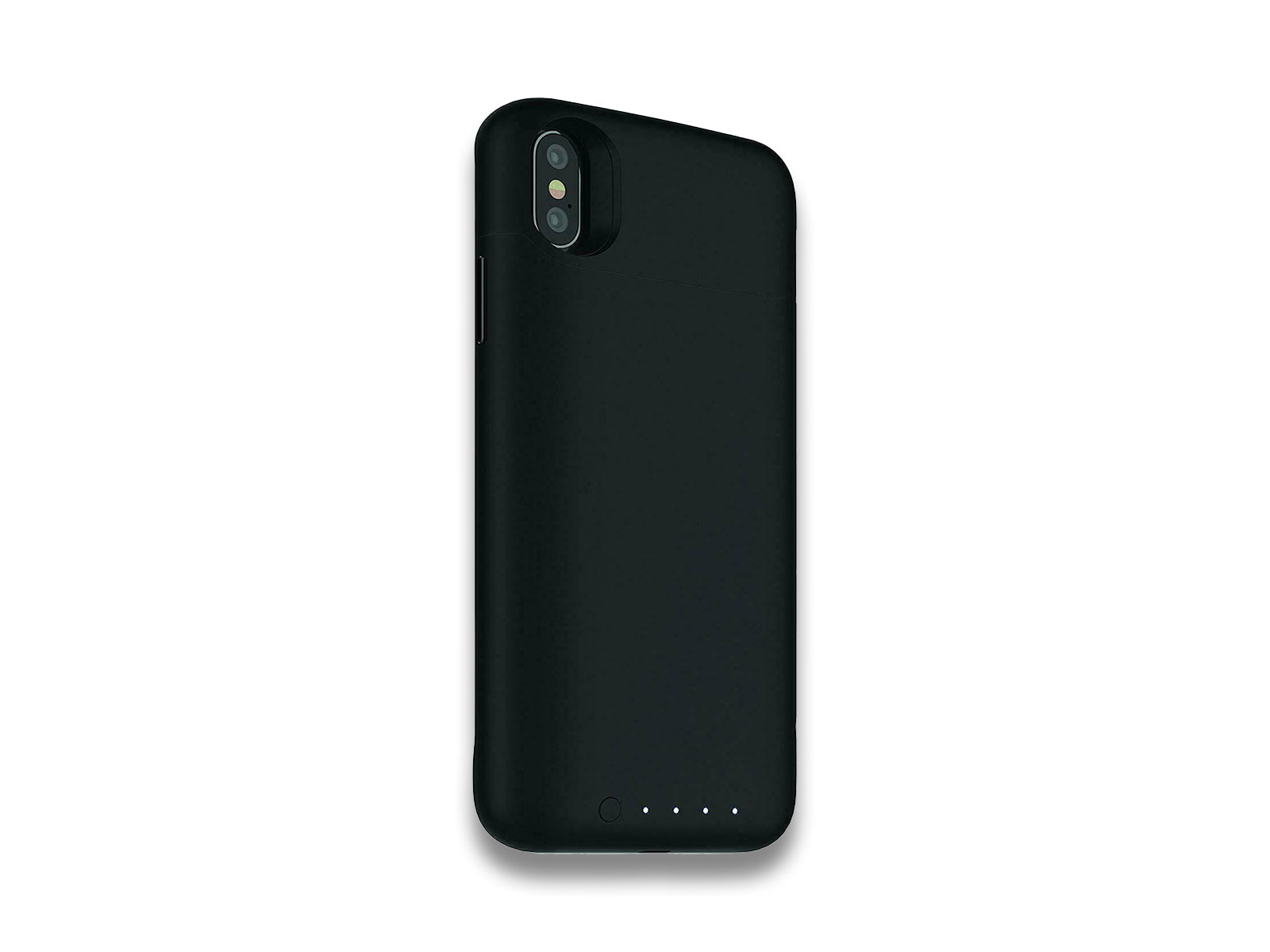 Image shows back view angled of phone case on white background