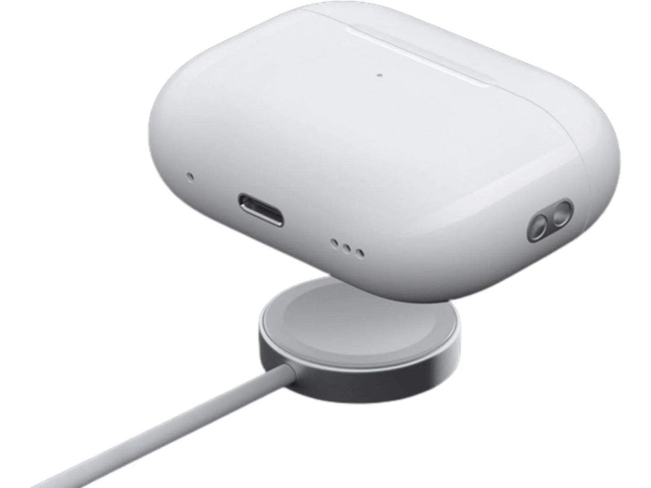 Picture of Magsafe charger about to charge Apple AirPods Pro 2nd Gen with Magsafe Charging Case