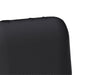 Image shows a close up view of the top corner of the black Raycon Everyday Bluetooth Speaker