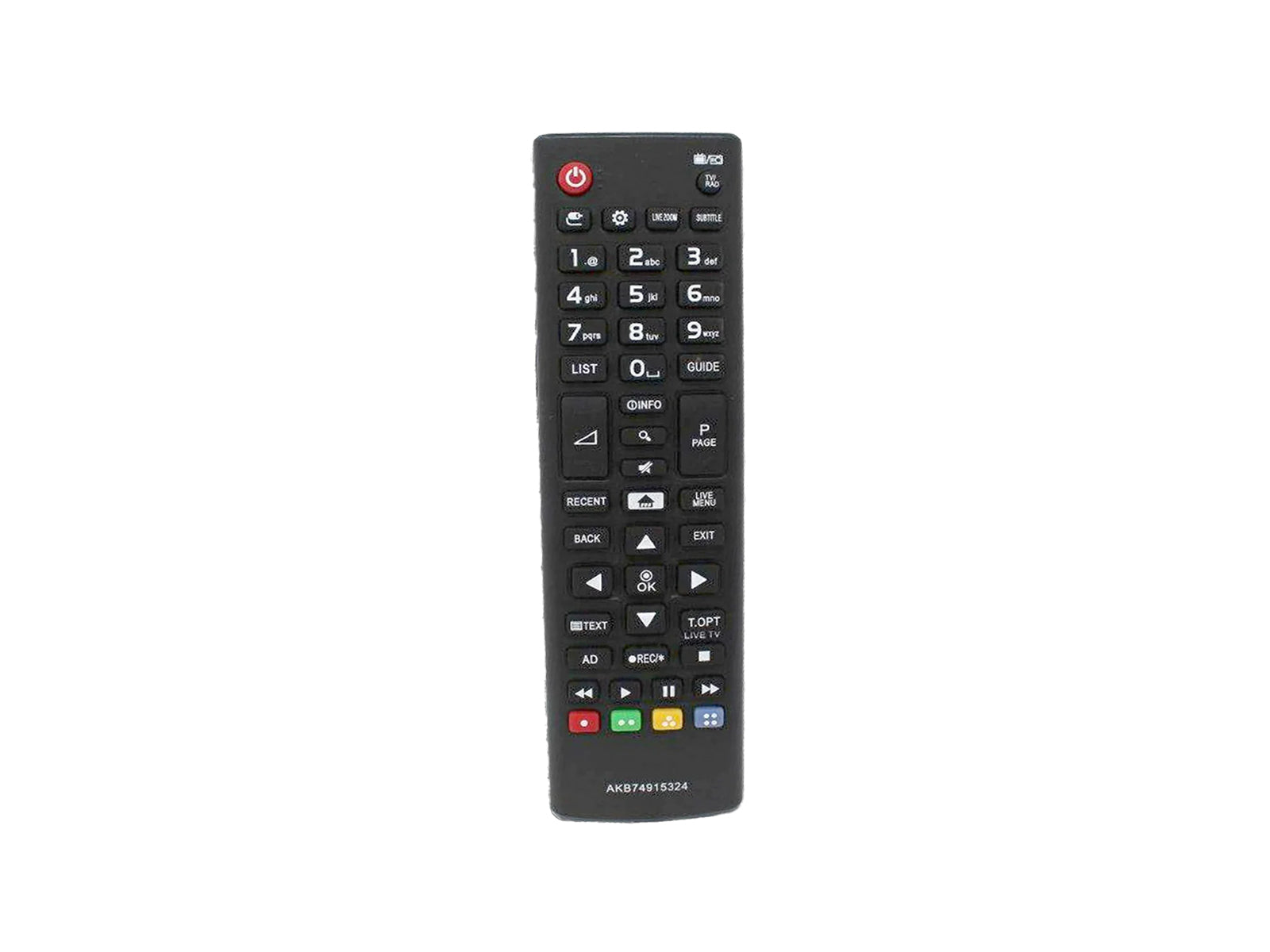 LG Remote Control Front View