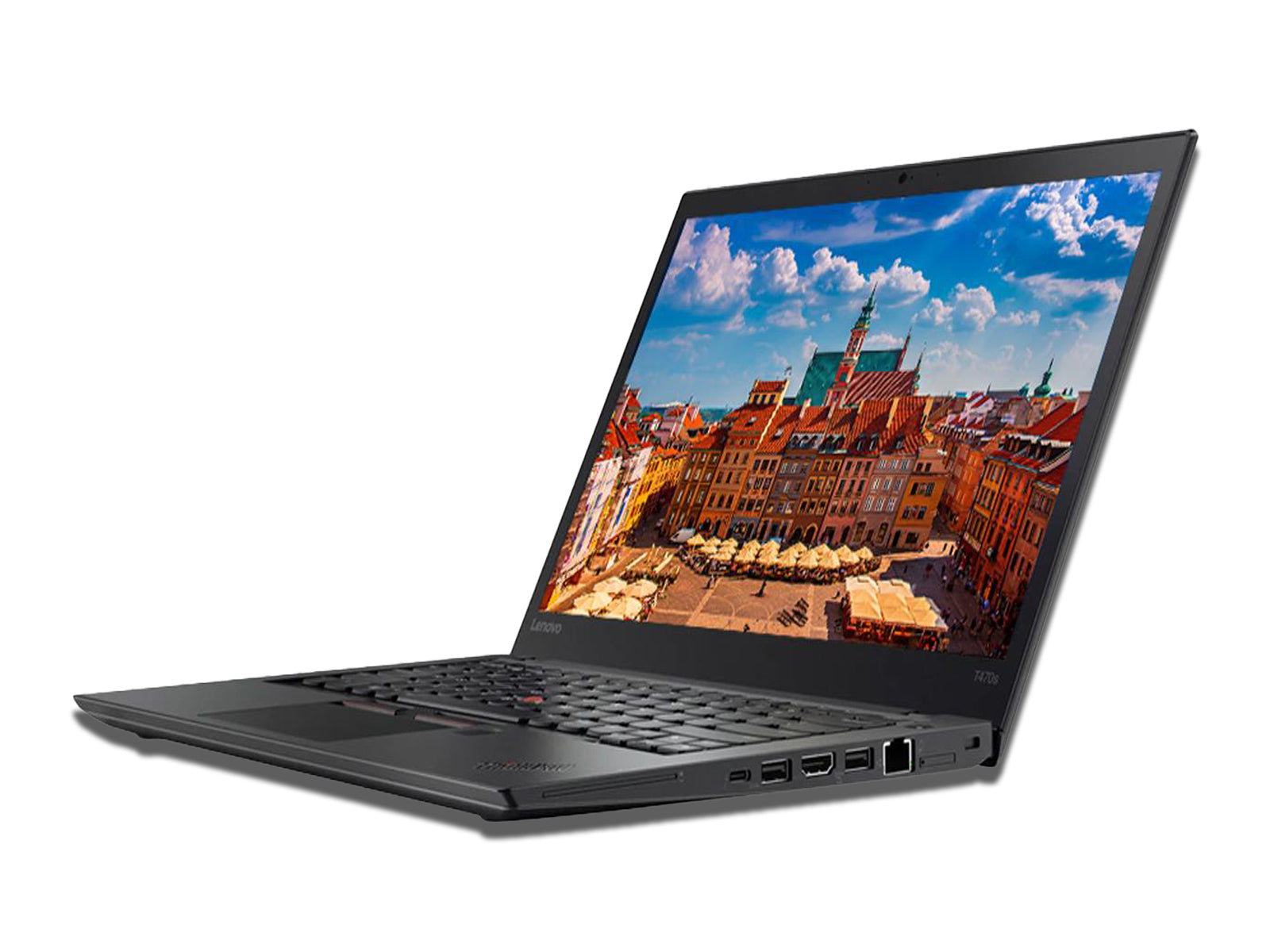 Image Showing Right Side View of The Lenovo T470's Laptop on The White Background