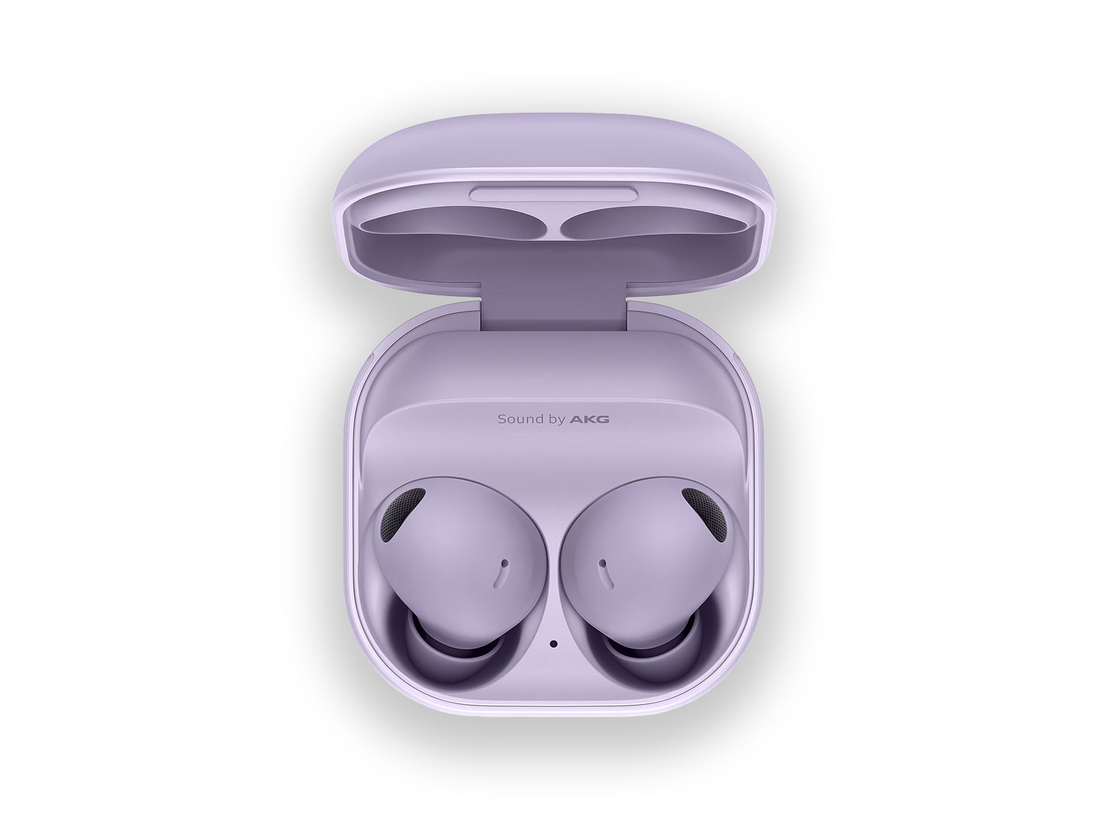 Samsung Galaxy Buds Pro 2 Purple top view case open