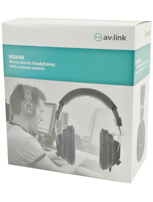 The original box of the Professional Headphones With Independent R L volume controls AV-link