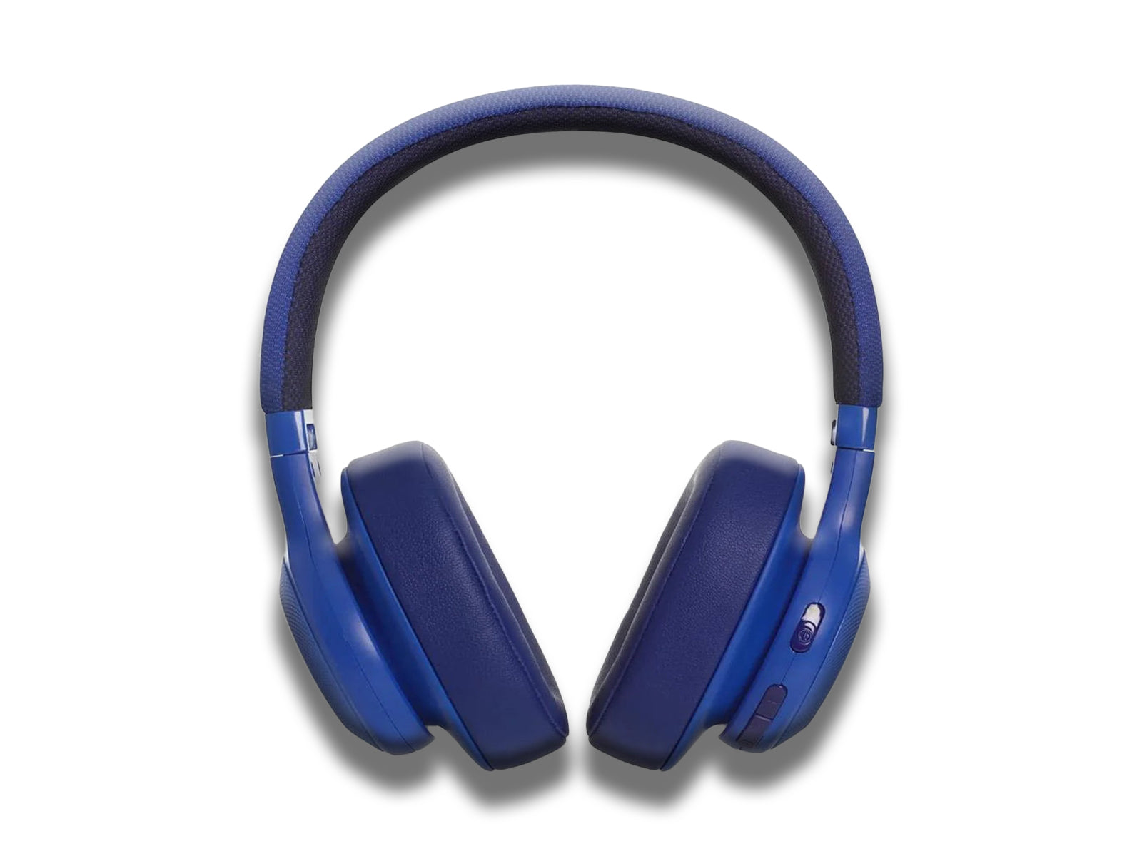 JBL E55BT Blue Headphones Front View