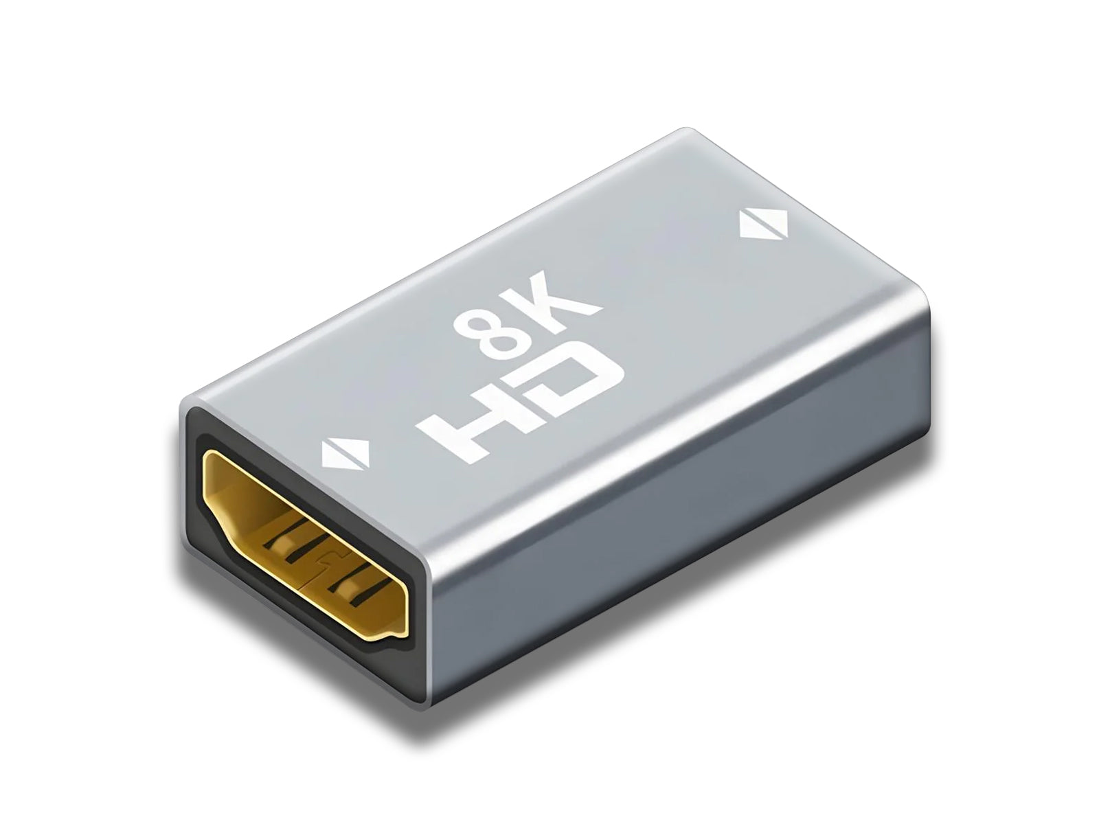 Top-view-image-of-the-female-to-female-8K-HDMI-Joiner-on-the-white-background