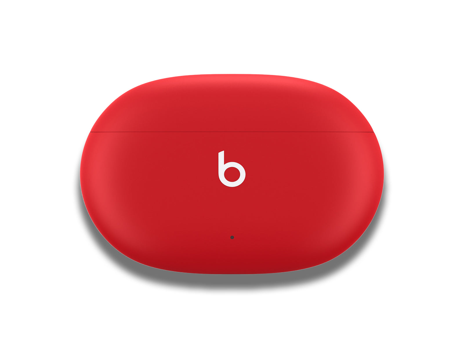Top-view-image-of-the-red-charging-case-on-the-white-background