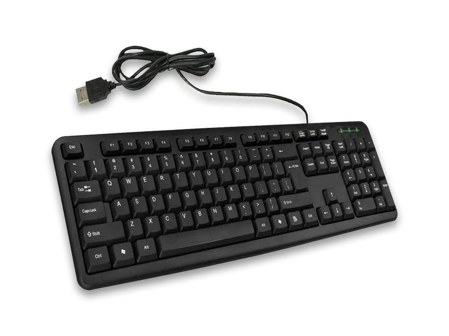 TekEir - Ergonomic Black USB 2.0 Keyboard