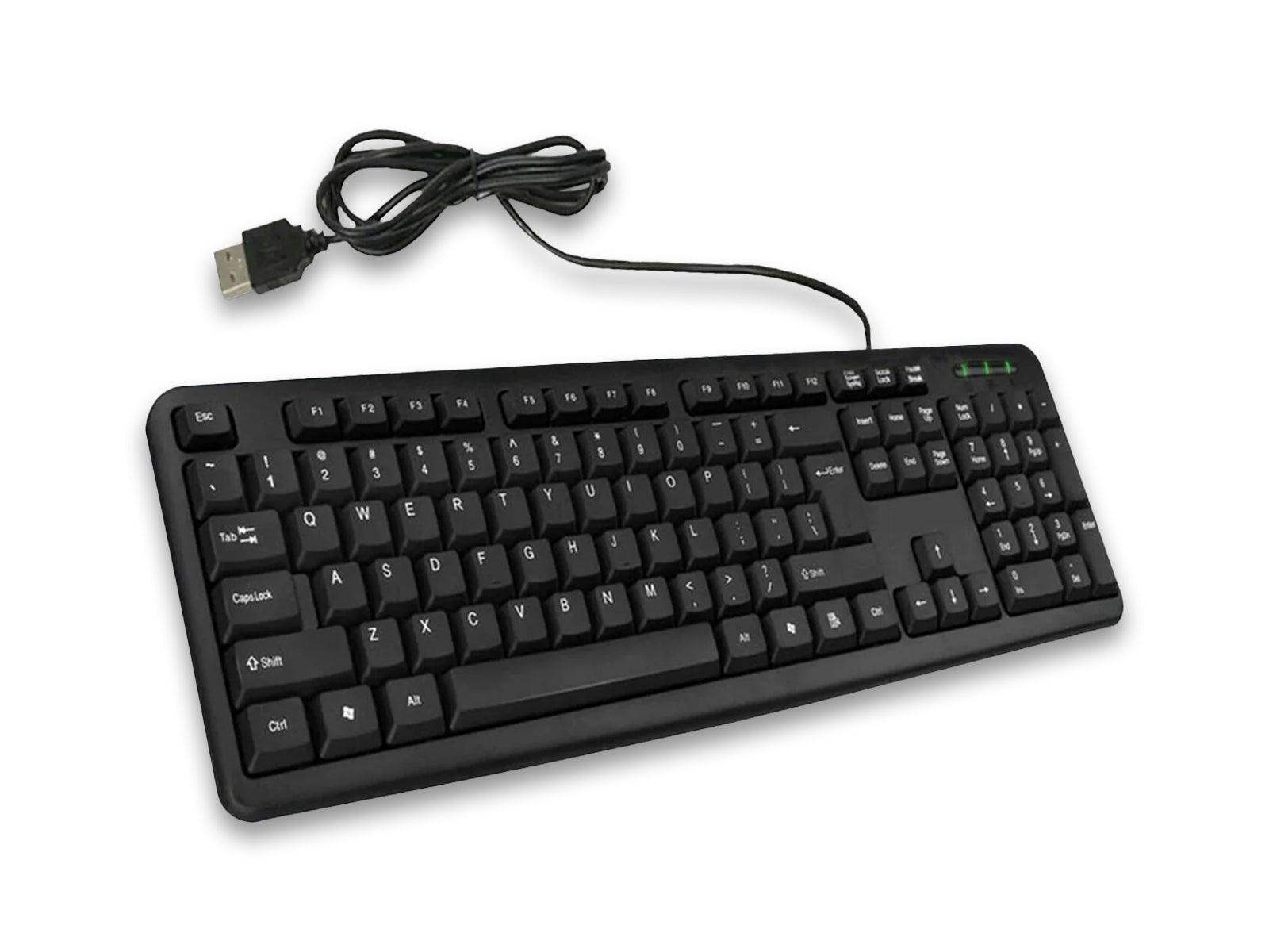 TekEir - Ergonomic Black USB 2.0 Keyboard