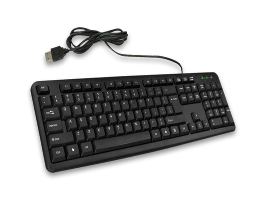 TekEir - Ergonomic Black USB 2.0 Keyboard