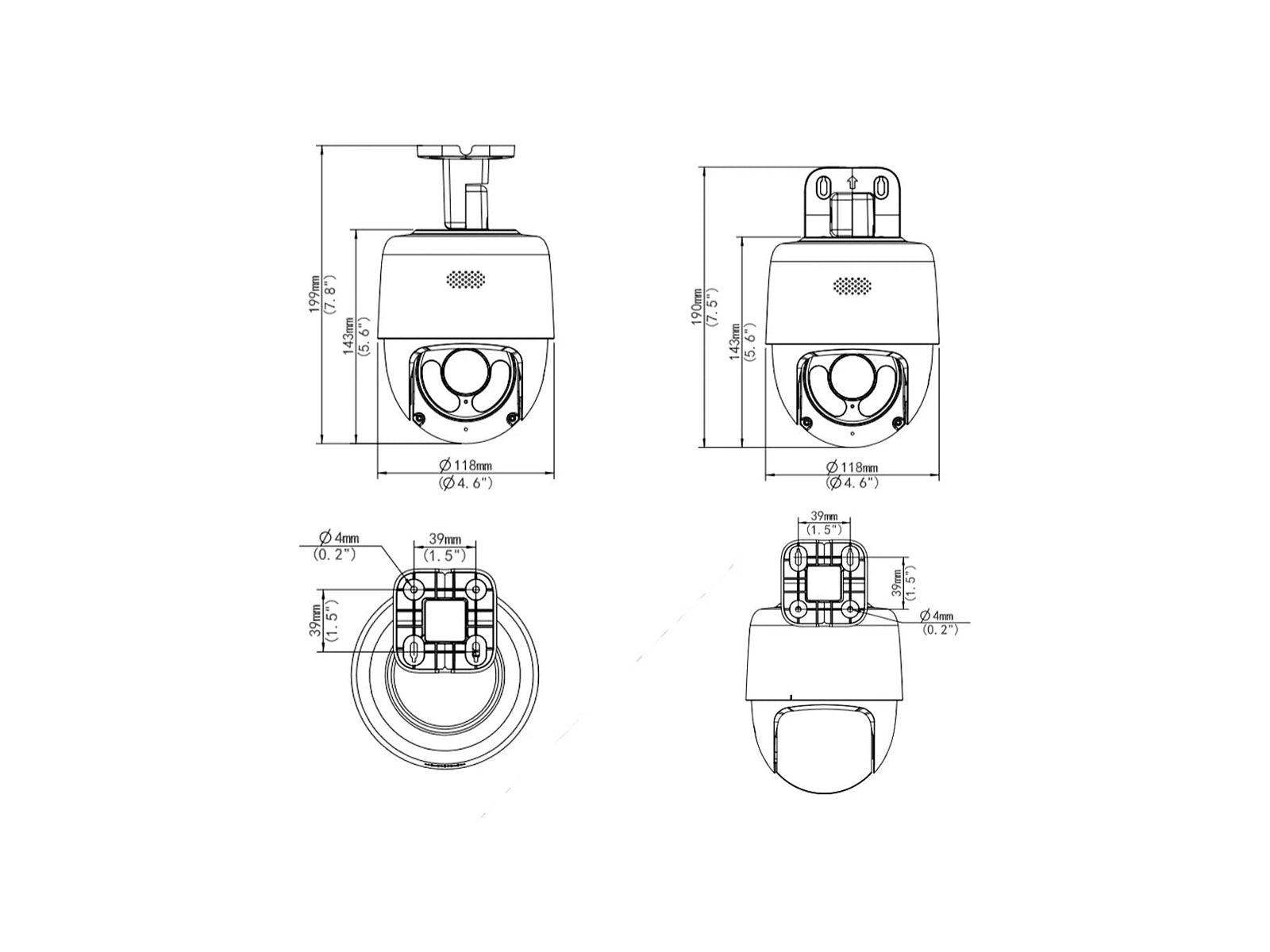UniArch - UniArch™ 3MP Dome Network Camera (30m IR, 4mm Lens, Microphone, Speaker, Pan / Tilt)
