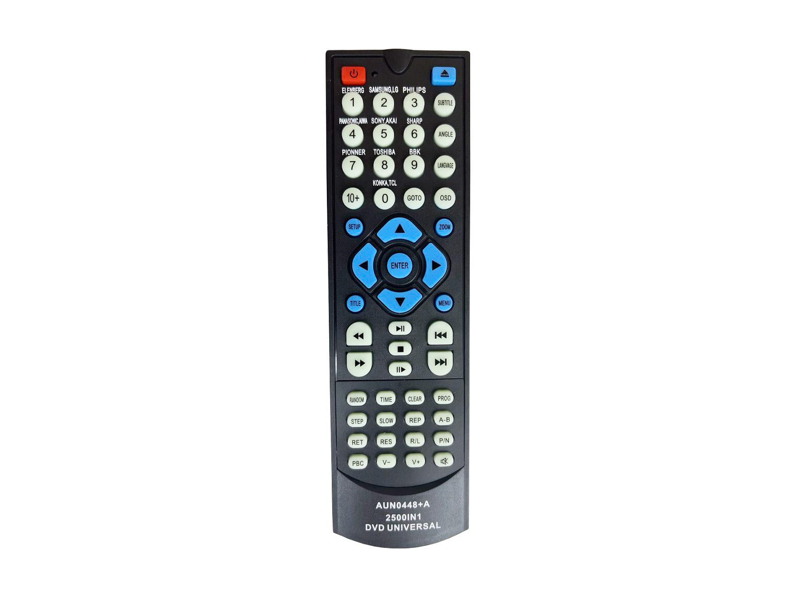 Universal DVD Player Remote Control Front View
