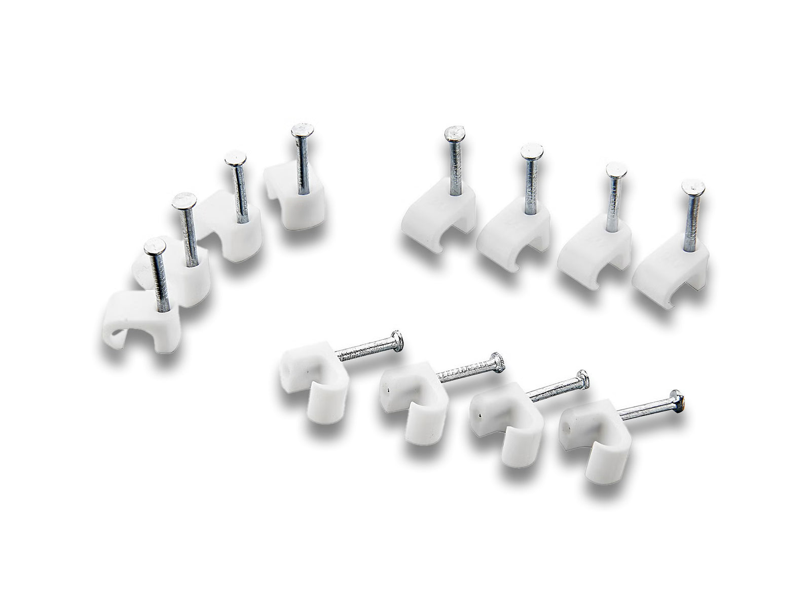 3.5mm White Cable Clip Multiple