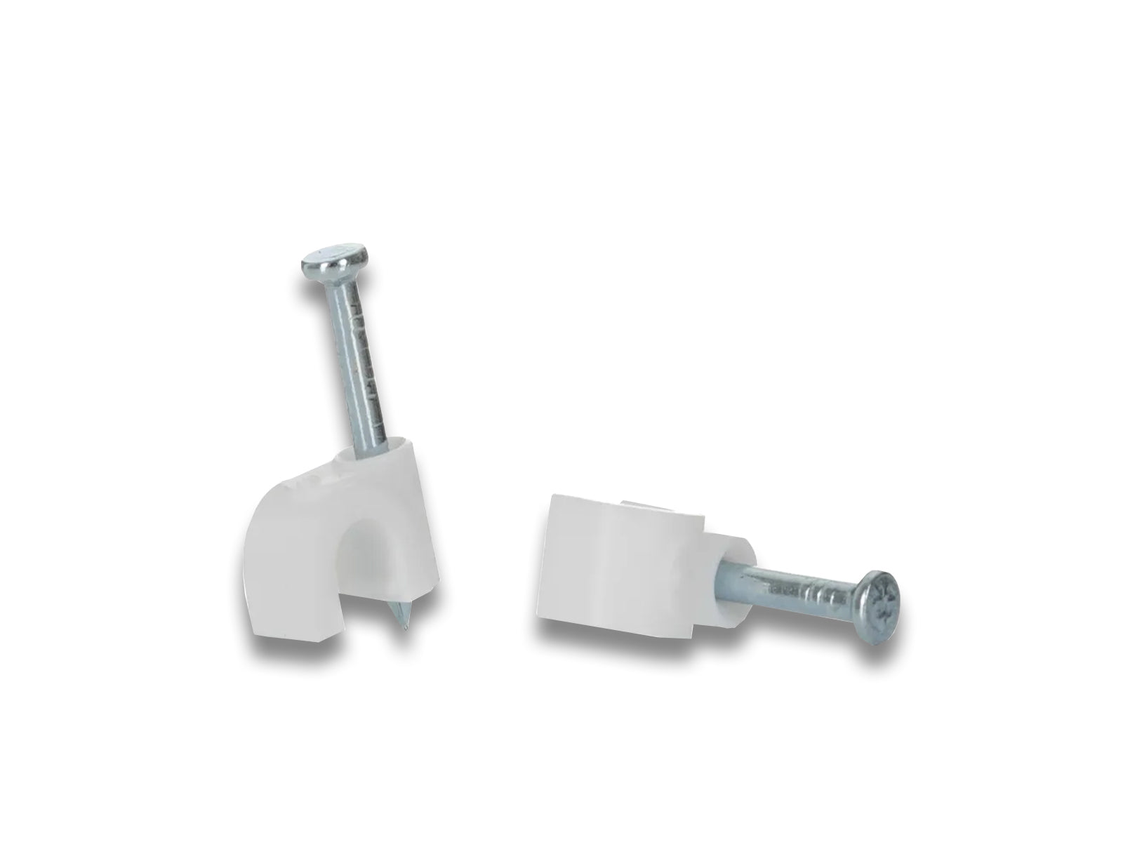 7mm white Two cable clips In Quantity Of 2