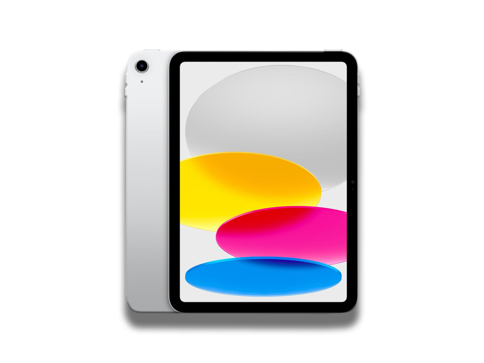 Apple iPad 10th Gen In Silver Front And Back