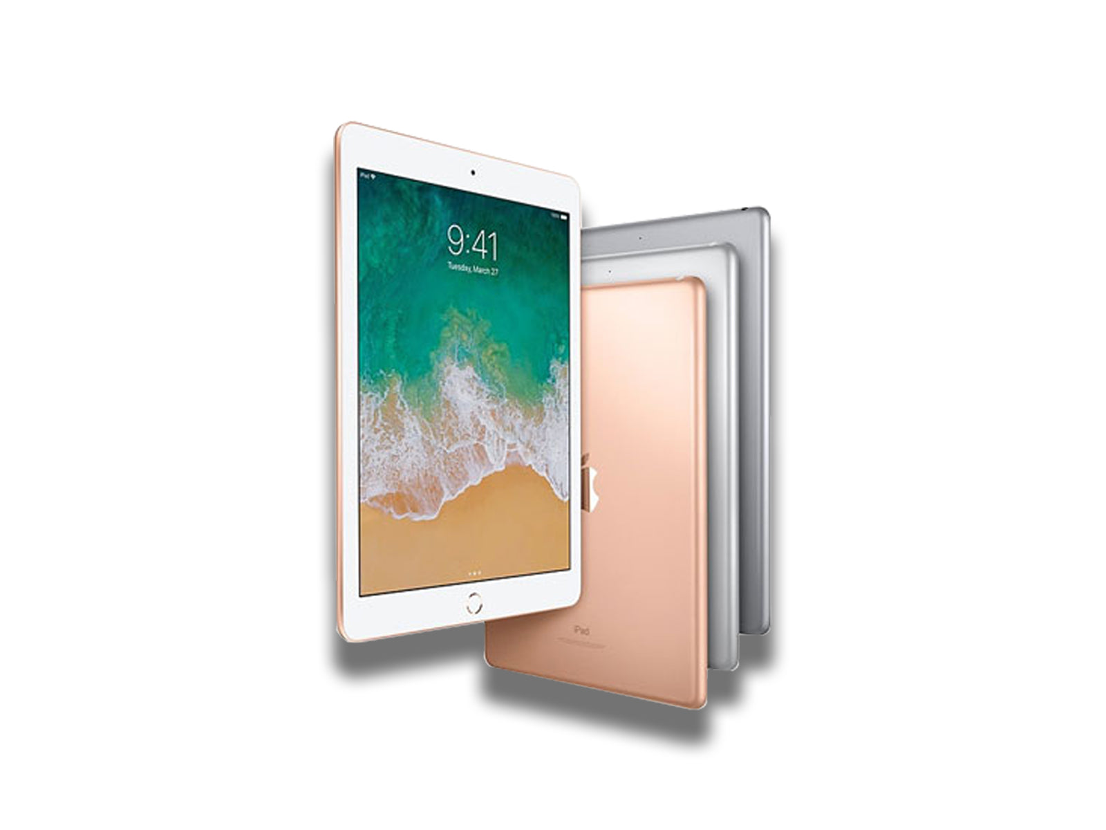 Image shows all colours of the Apple iPad 6th Generation 