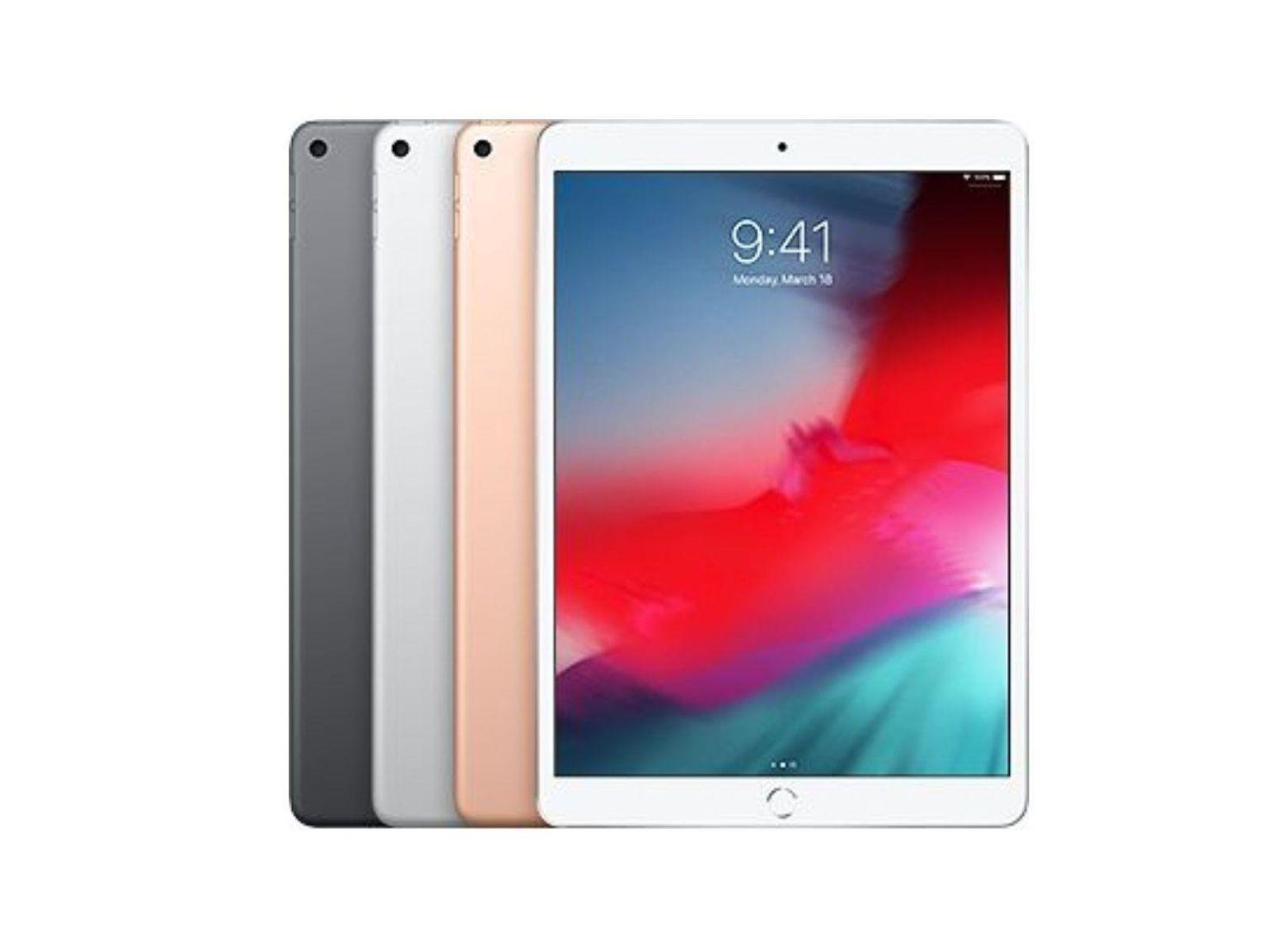 Image shows all colour options for the Apple iPad Air 3rd Generation