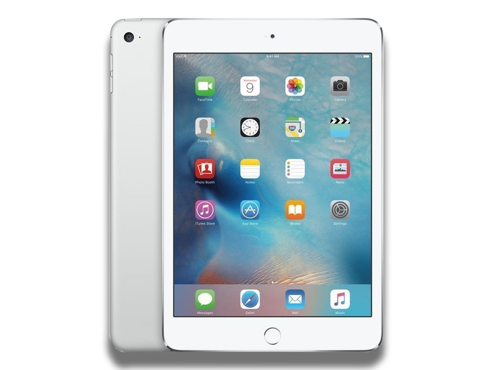 iPad Mini 4th Gen In Colour Silver Front And Back