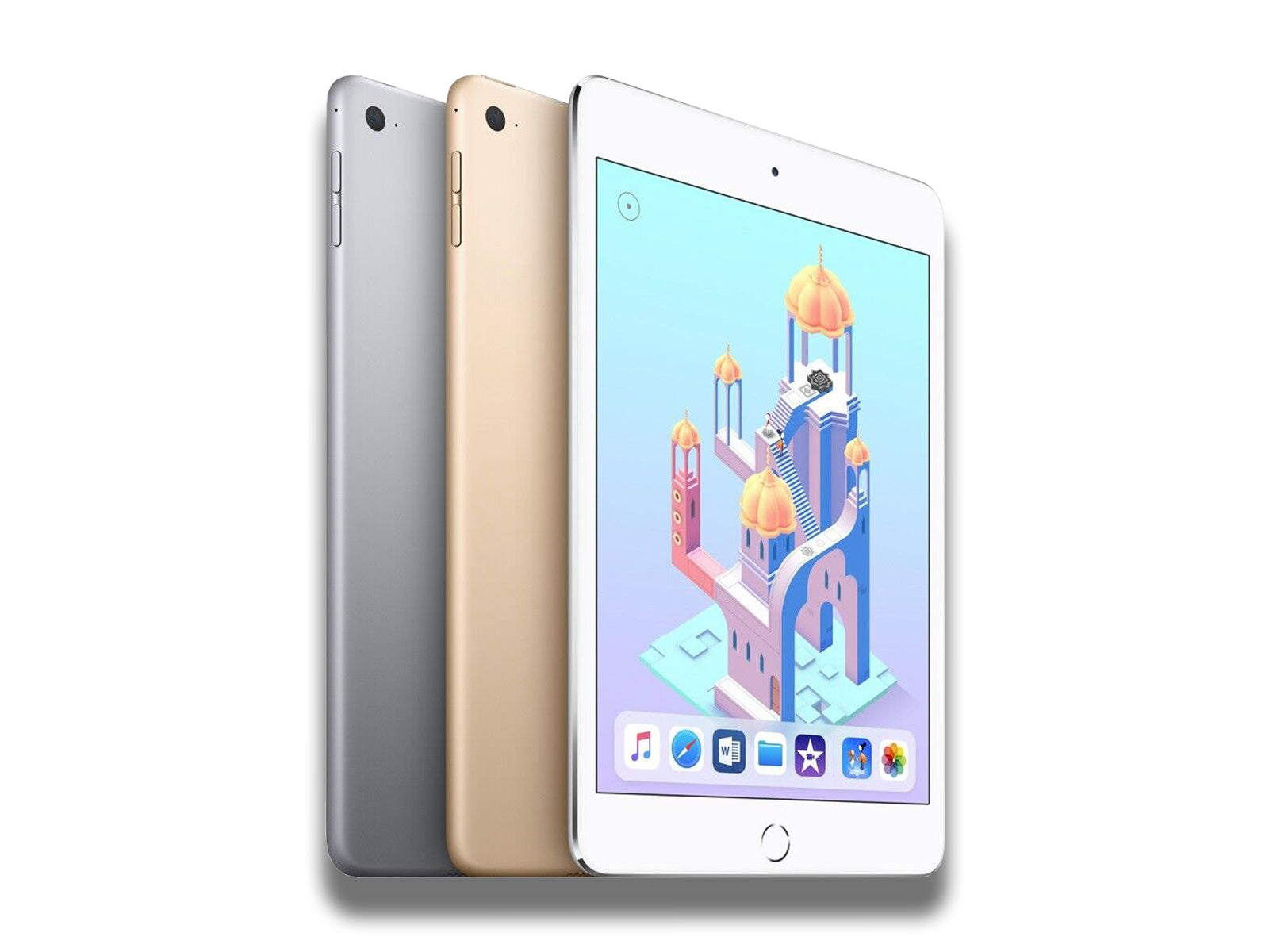 iPad Mini 4th Gen In Colours Silver And Gold Front And Back