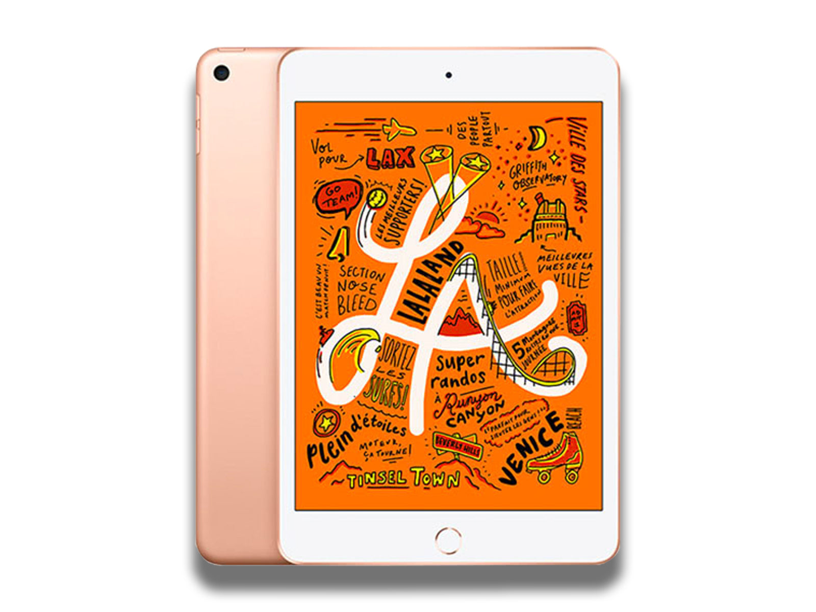 Apple iPad Mini 5th Gen In Gold Front And Back