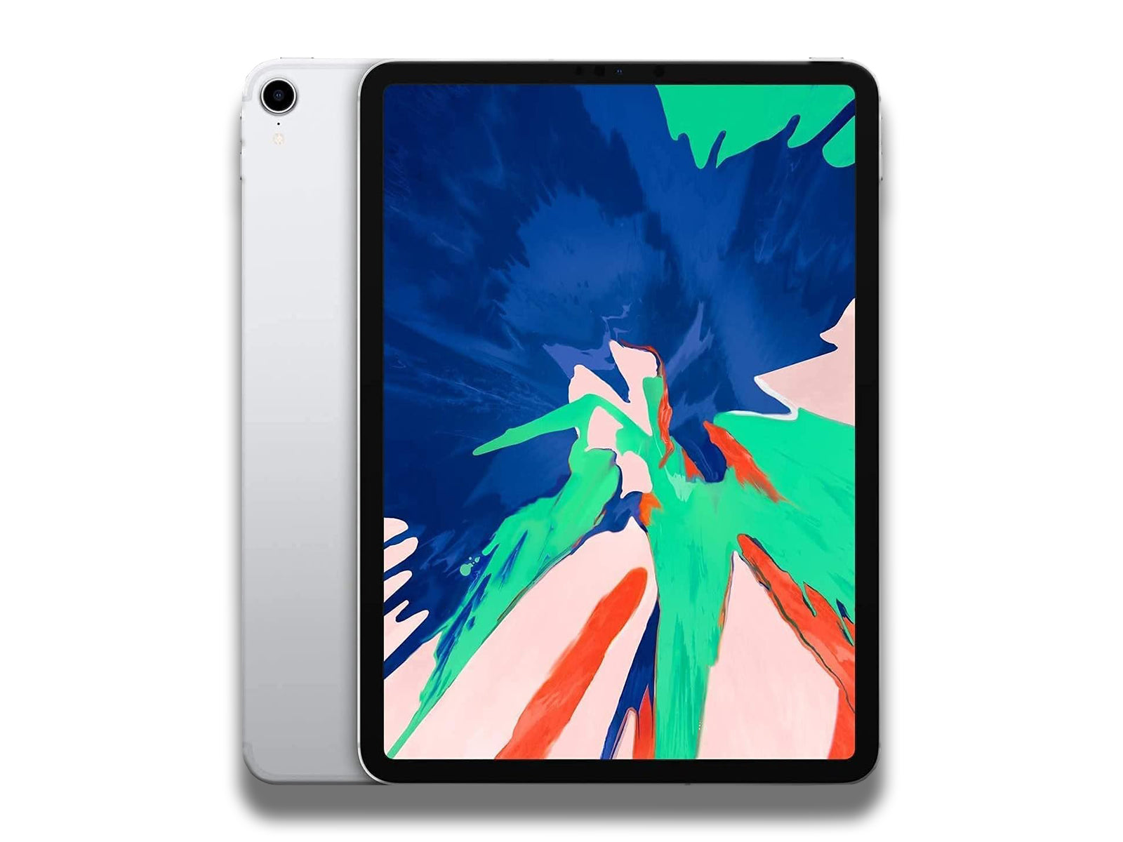 Image shows the front and back of the silver Apple iPad Pro 11-inch 1st Generation 