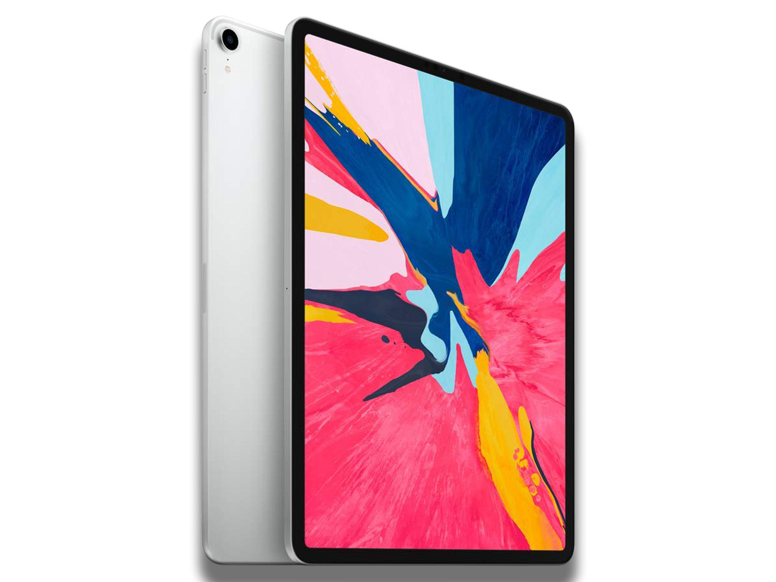 Image shows an angled view of the Silver Apple iPad Pro 3rd Generation 12.9-inch