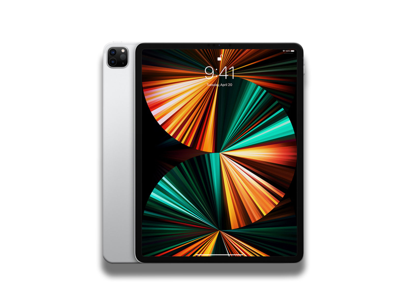 iPad Pro 5th Gen 12.9" Silver Front And Back 