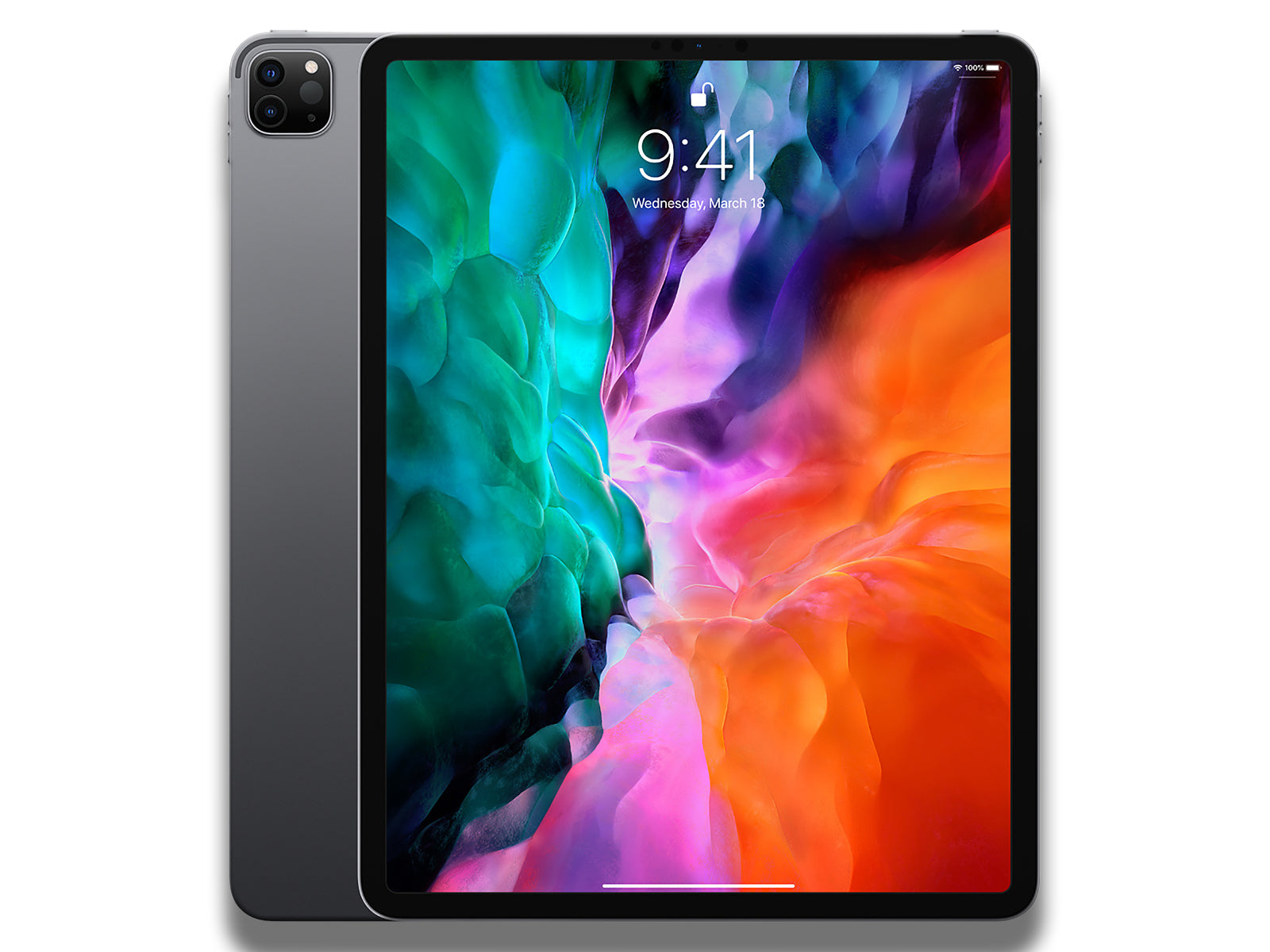 Apple iPad Pro 4th Gen 12.9" Space Grey Front And Back