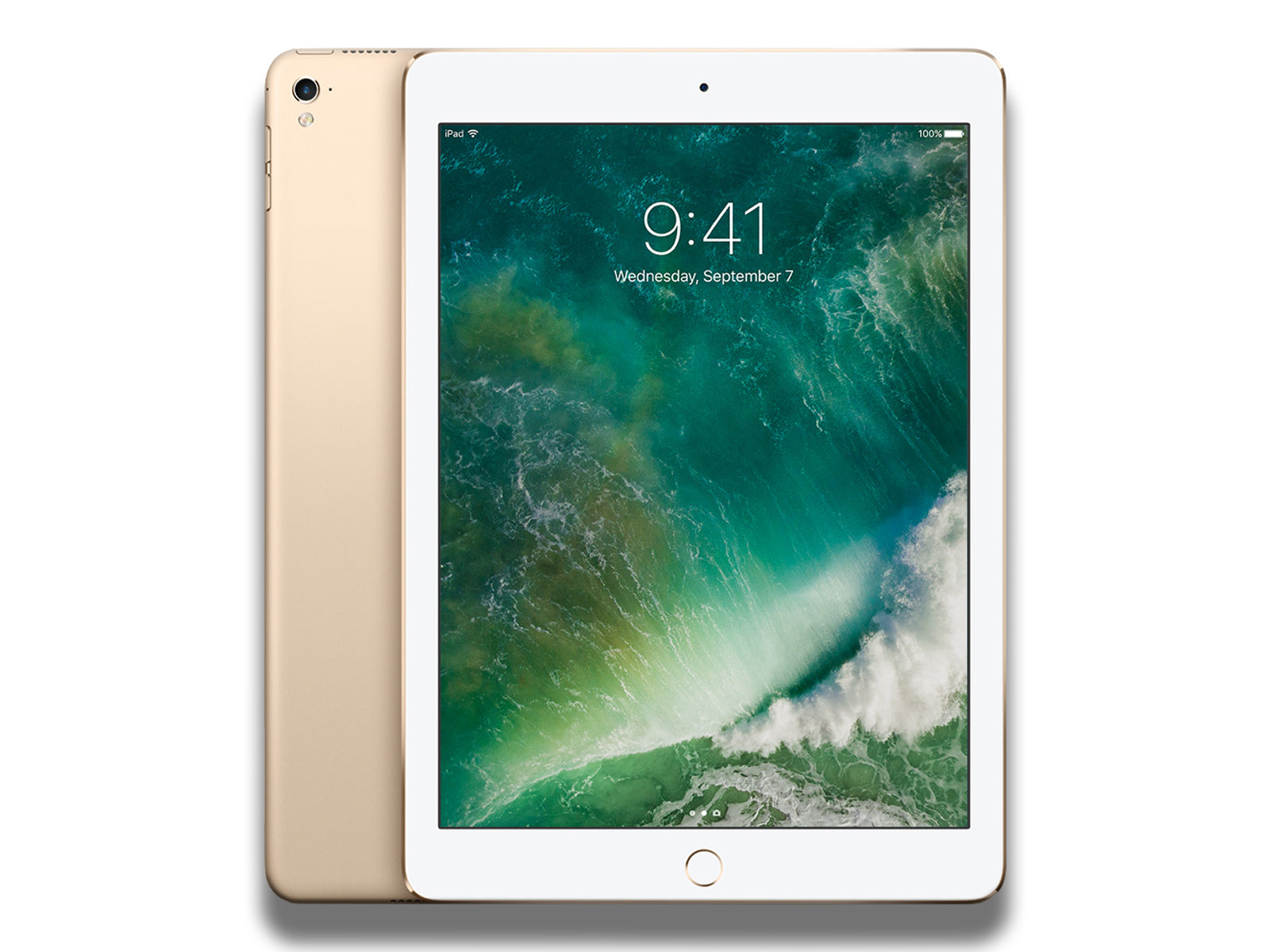 Apple iPad Pro 9.7" 2016 Gold Front And Back