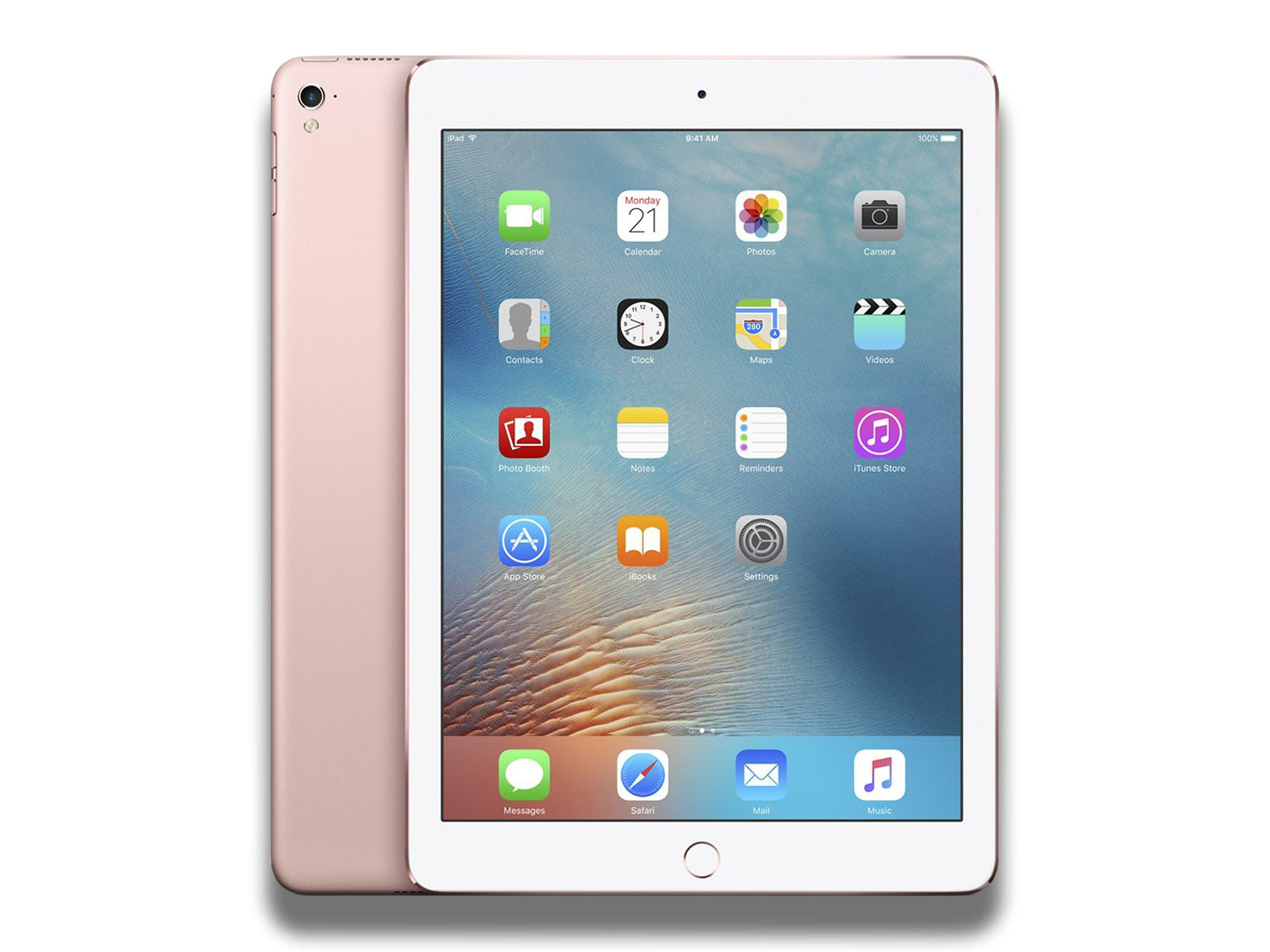 Apple iPad Pro 9.7" 2016 Rose Gold Front And Back