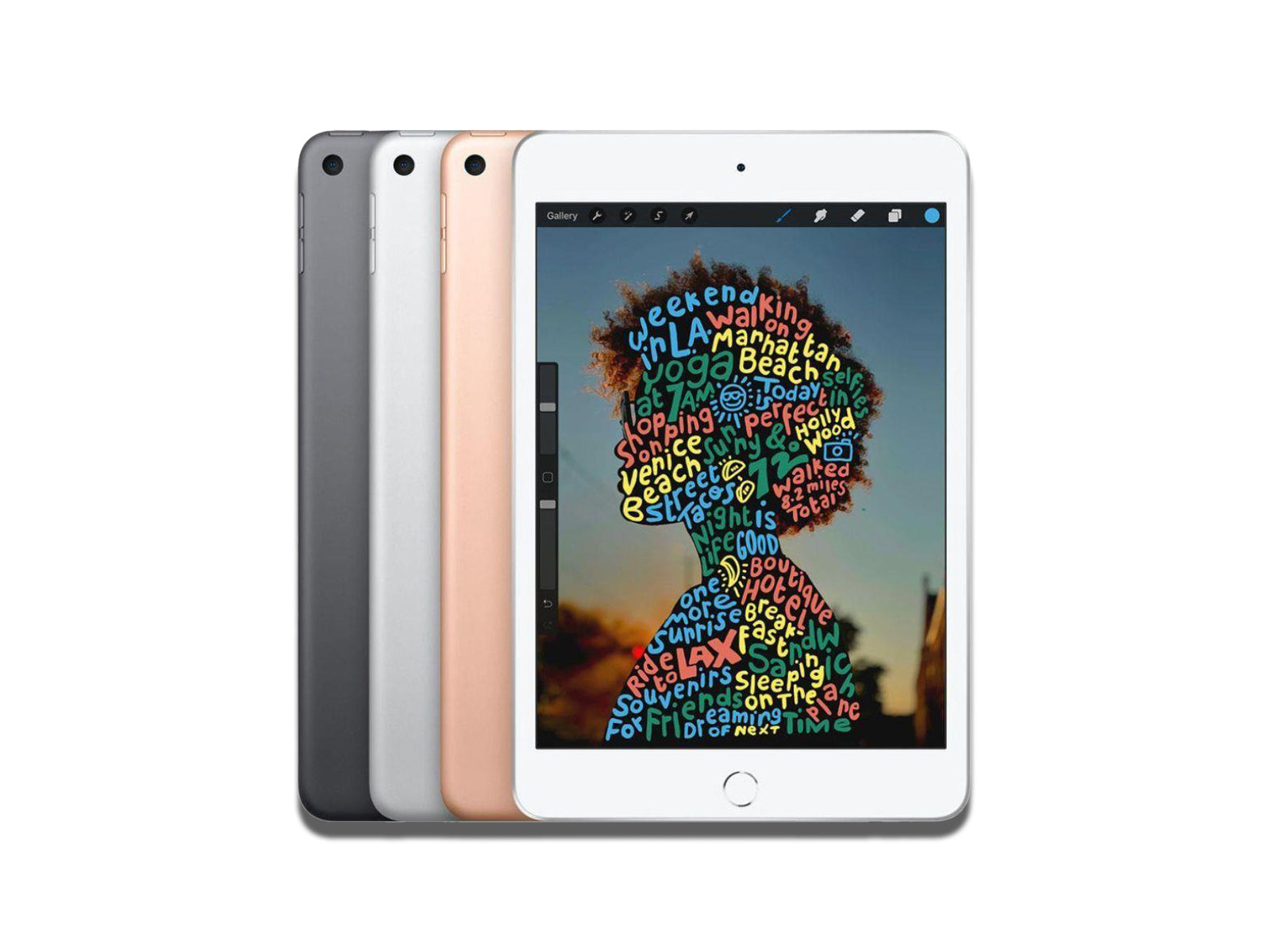 iPad mini 5 colour Variant on the white background