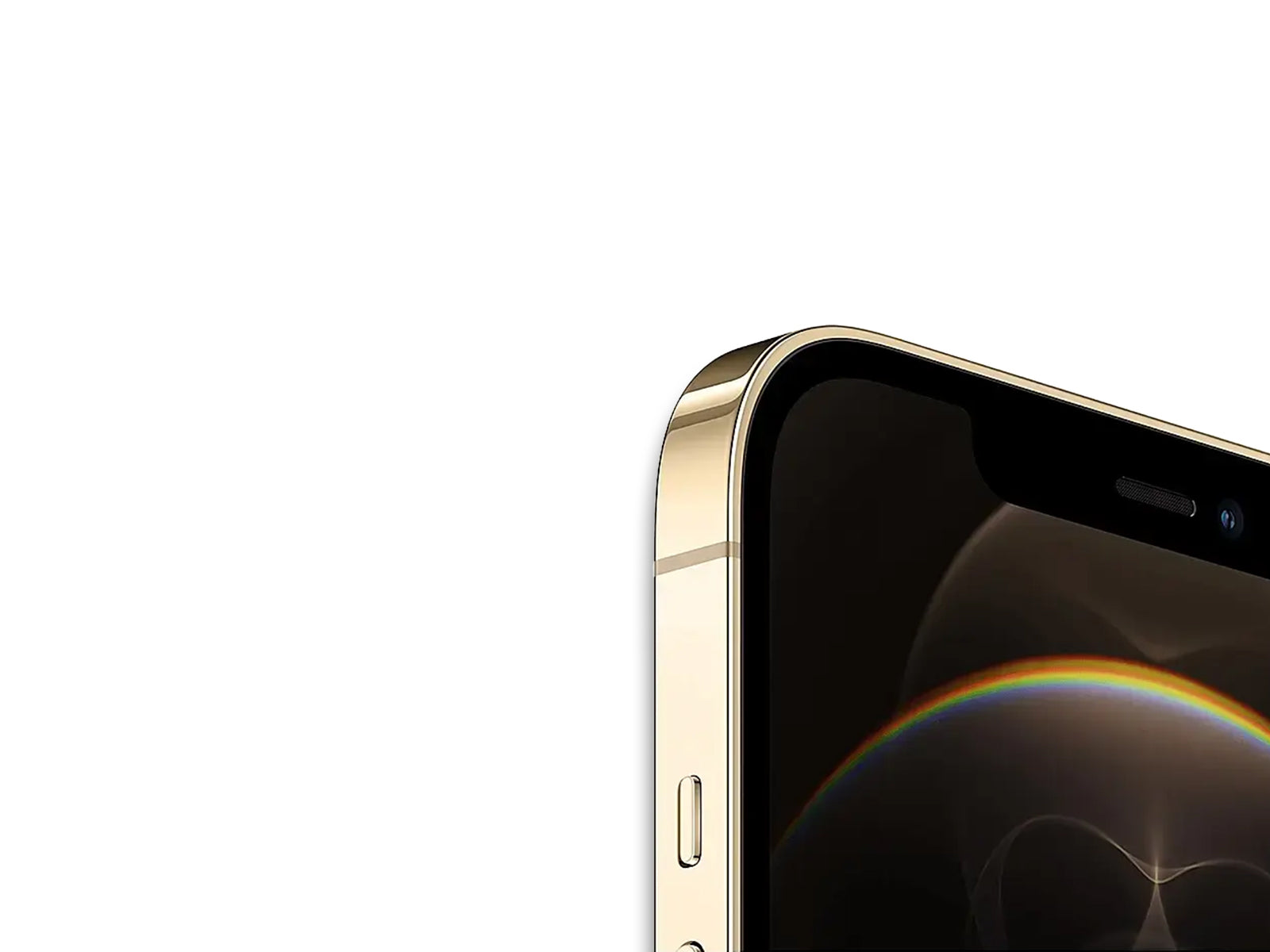 Apple iPhone 12 Pro Gold Front Button View