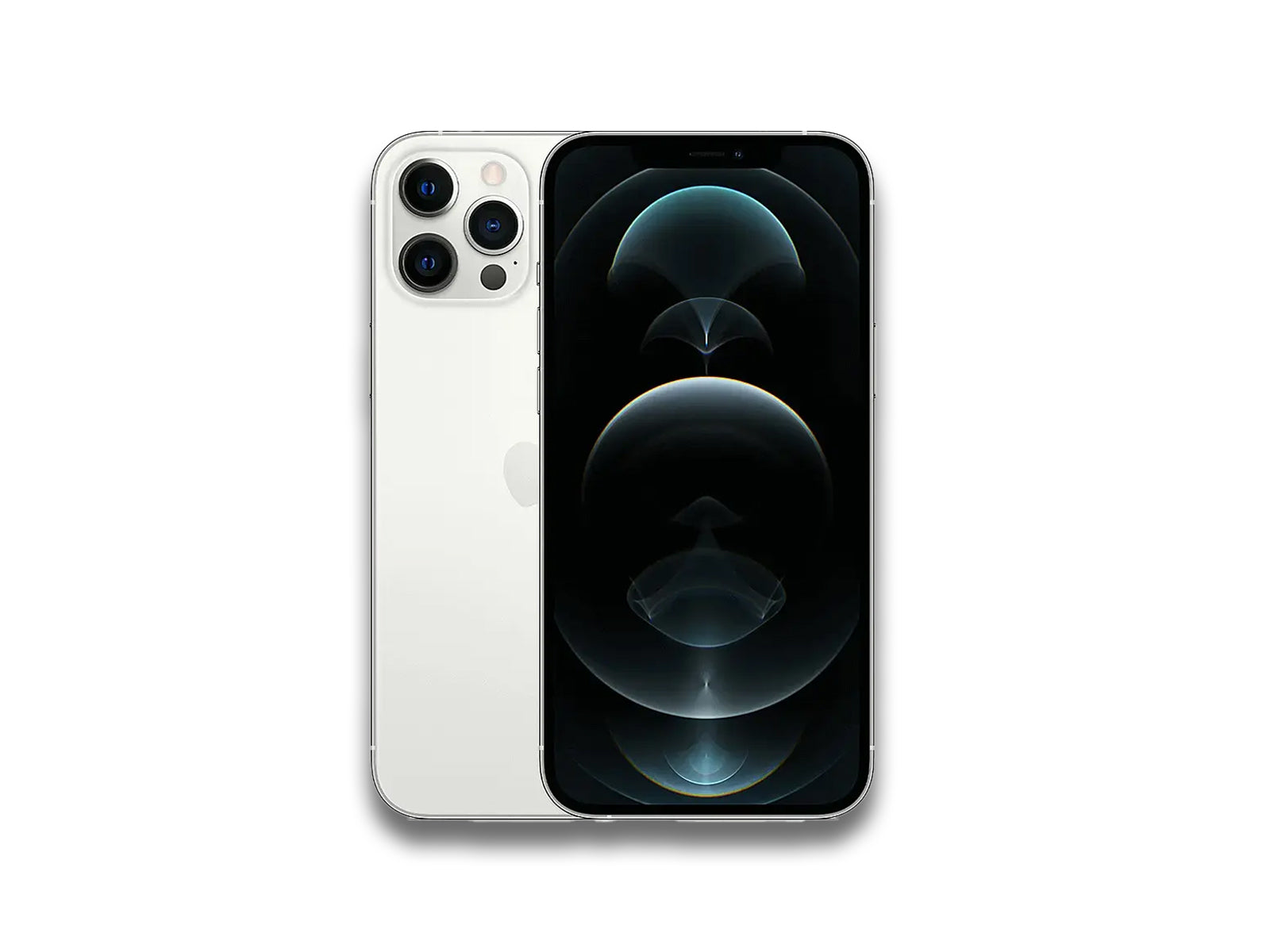 Apple iPhone 12 Pro Silver Front Back View